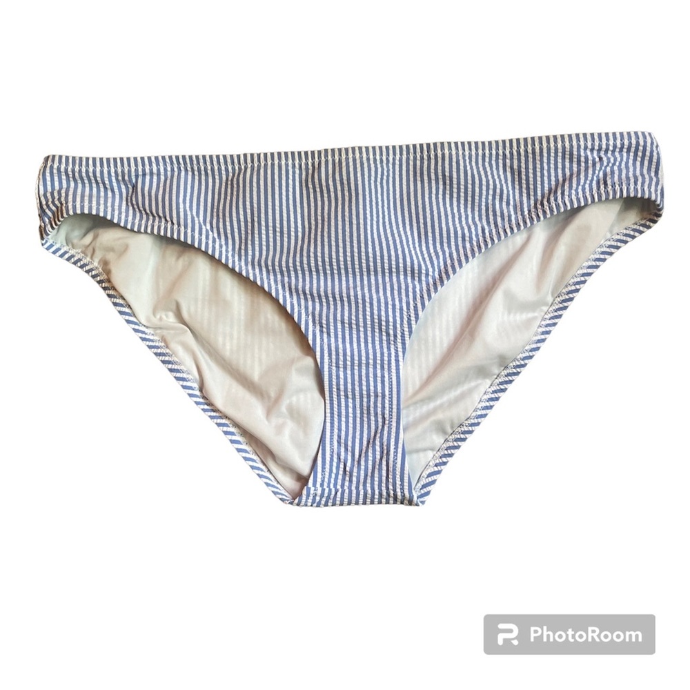 J. Crew seersucker style retro bikini bottoms XL